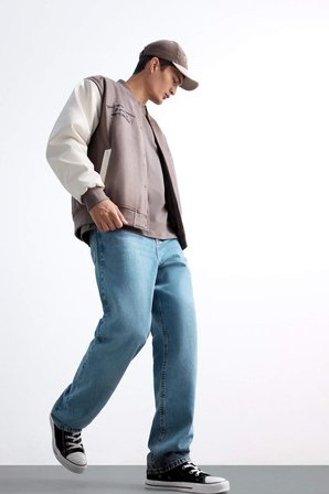DeFacto Baggy Fıt Geniş Paça Jean Pantolon E8422AX25AUNM28