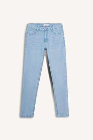 Pedro Slim Fit Dar Kalıp Normal Bel Dar Paça Jean Pantolon
