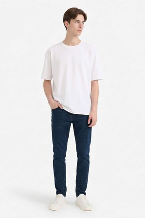 DeFacto Carlo Skinny Fit Normal Bel Ekstra Dar Paça Jean Pantolon B3620AX25AUNM83