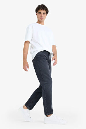 %100 Pamuk 90's Slim Fit Dar Kalıp Yüksek Bel Dar Paça Jean Pantolon