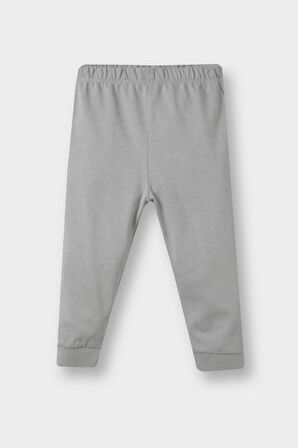 Erkek Bebek Yiyecek Baskılı Uzun Kollu Penye 2'li Pijama Takımı