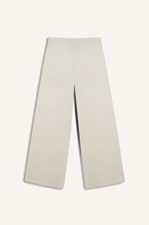 DeFacto Wide Leg Keten Karışımlı Pantolon Yüksek Bel Uzun Boy Geniş Paça E6408AX25SMBG220