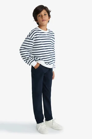 Erkek Çocuk Okula Dönüş Regular Fit Düz Paça Gabardin Pantolon