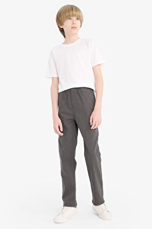 Erkek Çocuk Okula Dönüş Regular Fit Düz Paça Gabardin Pantolon