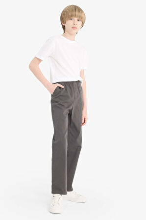 Erkek Çocuk Okula Dönüş Regular Fit Düz Paça Gabardin Pantolon