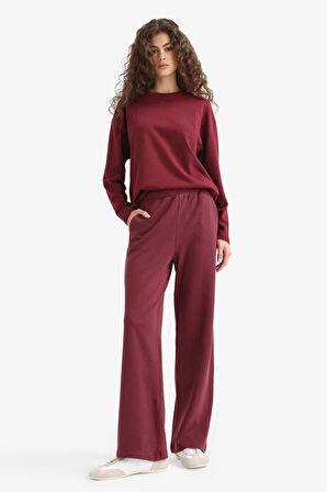 Straight Fit Geniş Bol Paça Basic Düz Cepli Eşofman Altı