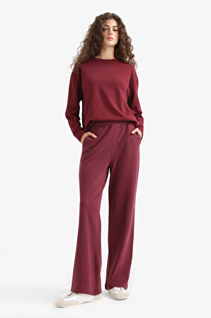 Straight Fit Geniş Bol Paça Basic Düz Cepli Eşofman Altı