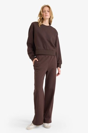 DeFacto Straight Fit Basıc Cepli Yüksek Bel Eşofman Altı B8571AX25AUBN267