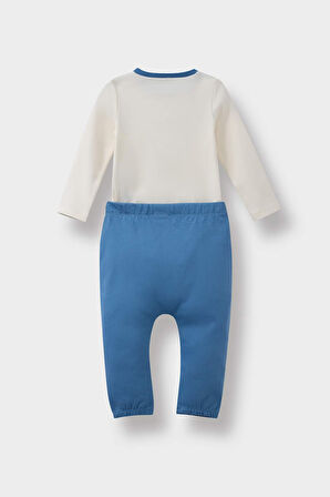 Erkek Bebek 2'li Takım Safari Baskılı Uzun Kollu Tişört Eşofman Altı