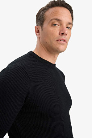 Standart Fit Bisiklet Yaka Triko Kazak