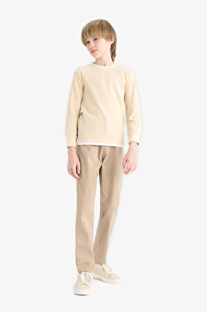Erkek Çocuk Okula Dönüş Regular Fit Düz Paça Gabardin Pantolon