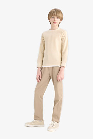 Erkek Çocuk Okula Dönüş Regular Fit Düz Paça Gabardin Pantolon