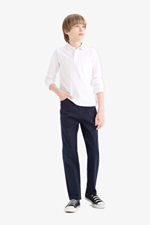 Erkek Çocuk Okula Dönüş Regular Fit Düz Paça Gabardin Pantolon