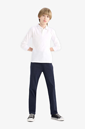 Erkek Çocuk Okula Dönüş Regular Fit Düz Paça Gabardin Pantolon
