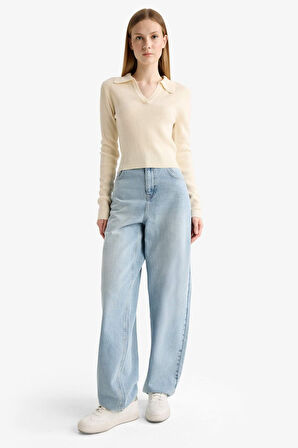 Coool Slim Fit Dar Kesim Polo Yaka Triko Kazak