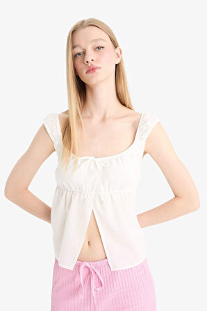 Coool Fitted Poplin Kolsuz Bluz