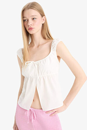 Coool Fitted Poplin Kolsuz Bluz