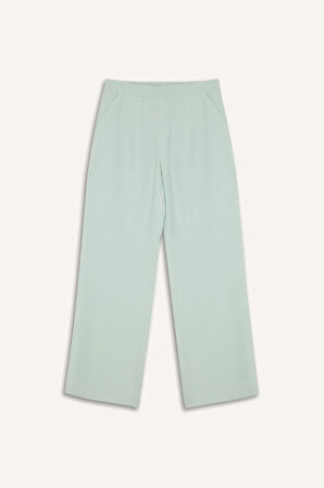 Wide Leg Basic Düz Geniş Paça Pantolon