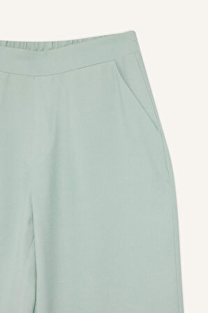 Wide Leg Basic Düz Geniş Paça Pantolon