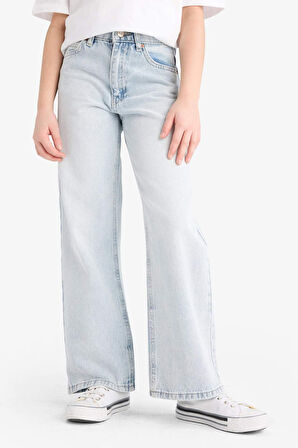 Kız Çocuk Straight Wide Jean Pantolon