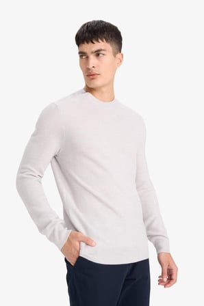 DeFacto Standart Fit Bisiklet Yaka Basic Dokulu Triko Kazak F1777AX25AUGR184