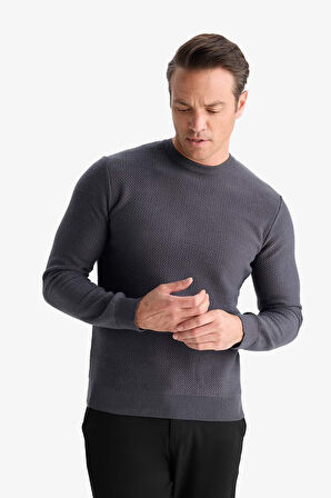 Standart Fit Bisiklet Yaka Triko Kazak