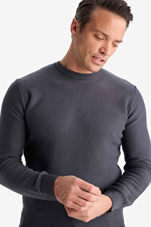 Standart Fit Bisiklet Yaka Triko Kazak