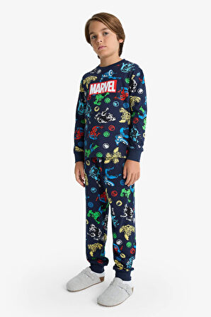 Erkek Çocuk Marvel Comics Pijama Takımı Uzun Kollu Üst Uzun Alt