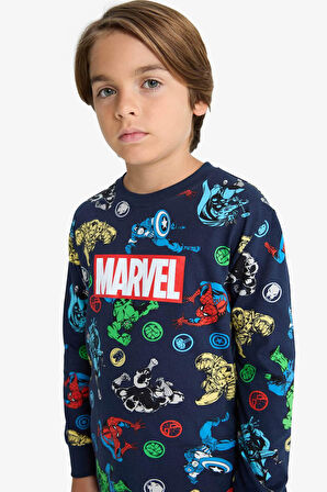 Erkek Çocuk Marvel Comics Pijama Takımı Uzun Kollu Üst Uzun Alt