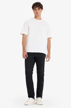 DeFacto Pedro Slim Fit Dar Kalıp Normal Bel Dar Paça Siyah Jean Pantolon R8788AZ25AUNM40