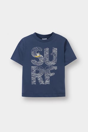 Regular Fıt Slogan Baskılı Kısa Kollu Tişört Erkek Bebek