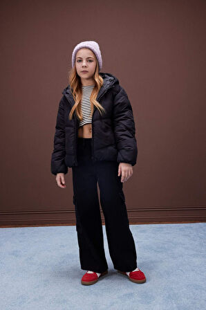 Kız Çocuk Wide Leg Kargo Geniş Paça Jean Pantolon