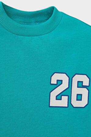 DeFacto Erkek Bebek Bisiklet Yaka Baskılı Kısa Kollu Tişört D7910A525SMGN400