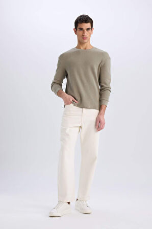 DeFacto Boxy Fit Bisiklet Yaka Pamuklu Basic Düz Kısa Kollu Tişört D7504AX25SPKH454