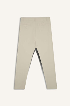 DeFactoFit Slim Fit Dar Kesim Standart Paça Dokuma Pantolon