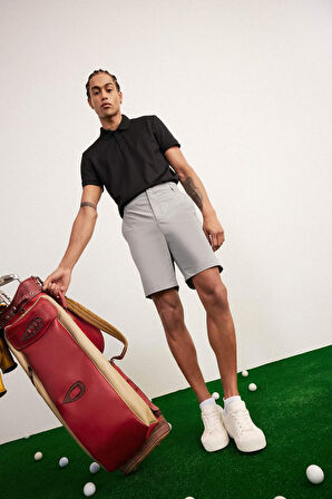 DeFactoFit Slim Fit Dar Kesim Sporcu Dokuma Şort