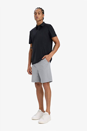 DeFactoFit Slim Fit Dar Kesim Sporcu Dokuma Şort