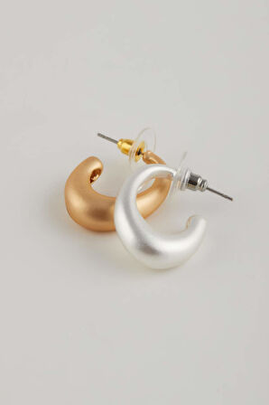 Kadın 2'li Halka Mat Küpe