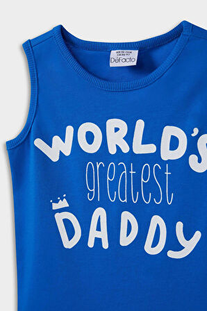 Erkek Bebek Bisiklet Yaka Baskılı 2'li Atlet