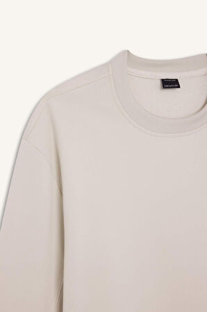 DeFactoFit Standart Fit Bisiklet Yaka Basic Düz Sporcu Sweatshirt E0073AX24WNBG662