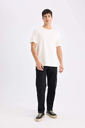 DeFacto New Regular Fit Bisiklet Yaka Basic Düz Kısa Kollu Tişört E1091AXNSER98