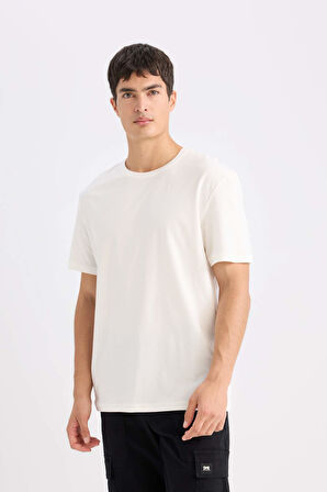 DeFacto New Regular Fit Bisiklet Yaka Basic Düz Kısa Kollu Tişört E1091AXNSER98