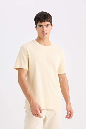 DeFacto New Regular Fit Bisiklet Yaka Basic Düz Kısa Kollu Tişört E1091AXNSER135