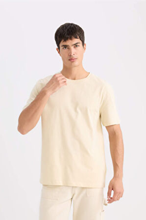 DeFacto New Regular Fit Bisiklet Yaka Basic Düz Kısa Kollu Tişört E1091AXNSER135