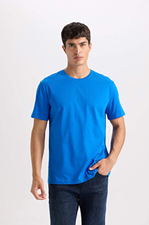 DeFacto New Regular Fit Bisiklet Yaka Kısa Kollu Tişört E1091AXNSBE316
