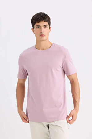 DeFacto New Regular Fit Bisiklet Yaka Basic Düz Kısa Kollu Tişört E1091AXNSBR147
