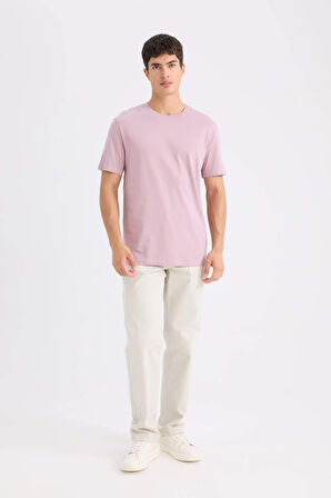 DeFacto New Regular Fit Bisiklet Yaka Basic Düz Kısa Kollu Tişört E1091AXNSBR147