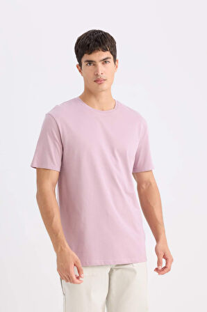 DeFacto New Regular Fit Bisiklet Yaka Basic Düz Kısa Kollu Tişört E1091AXNSBR147