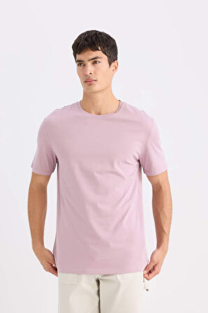 DeFacto New Regular Fit Bisiklet Yaka Basic Düz Kısa Kollu Tişört E1091AXNSBR147
