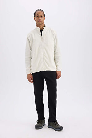 DeFactoFit Standart Fit Cepli Sporcu Polar Hırka D2731AX24WNBG721